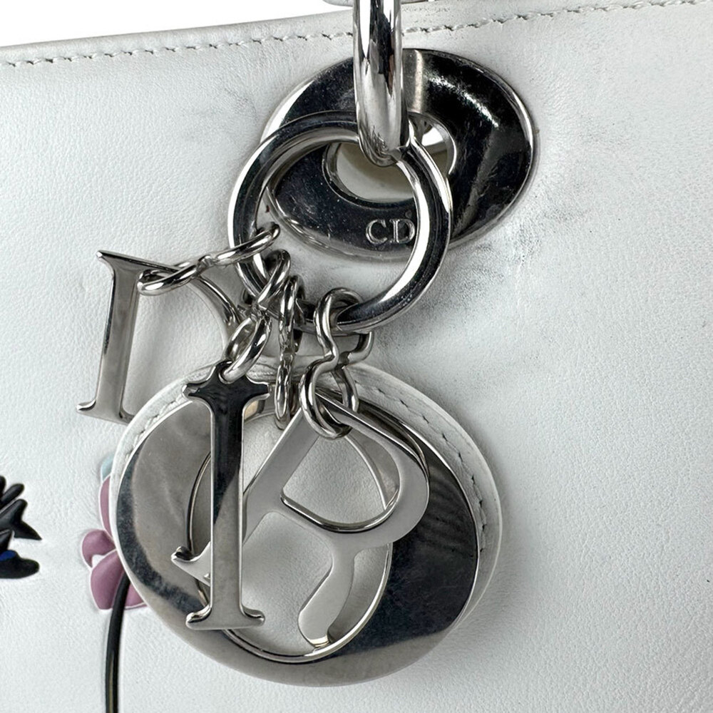 CHRISTIAN DIOR White Leather Shoulder Bag - Picture 12 of 14